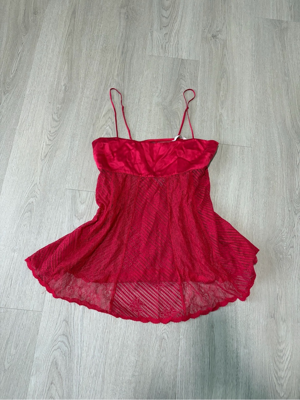 Vintage 2003 Victorias Secret Red Babydoll Slip